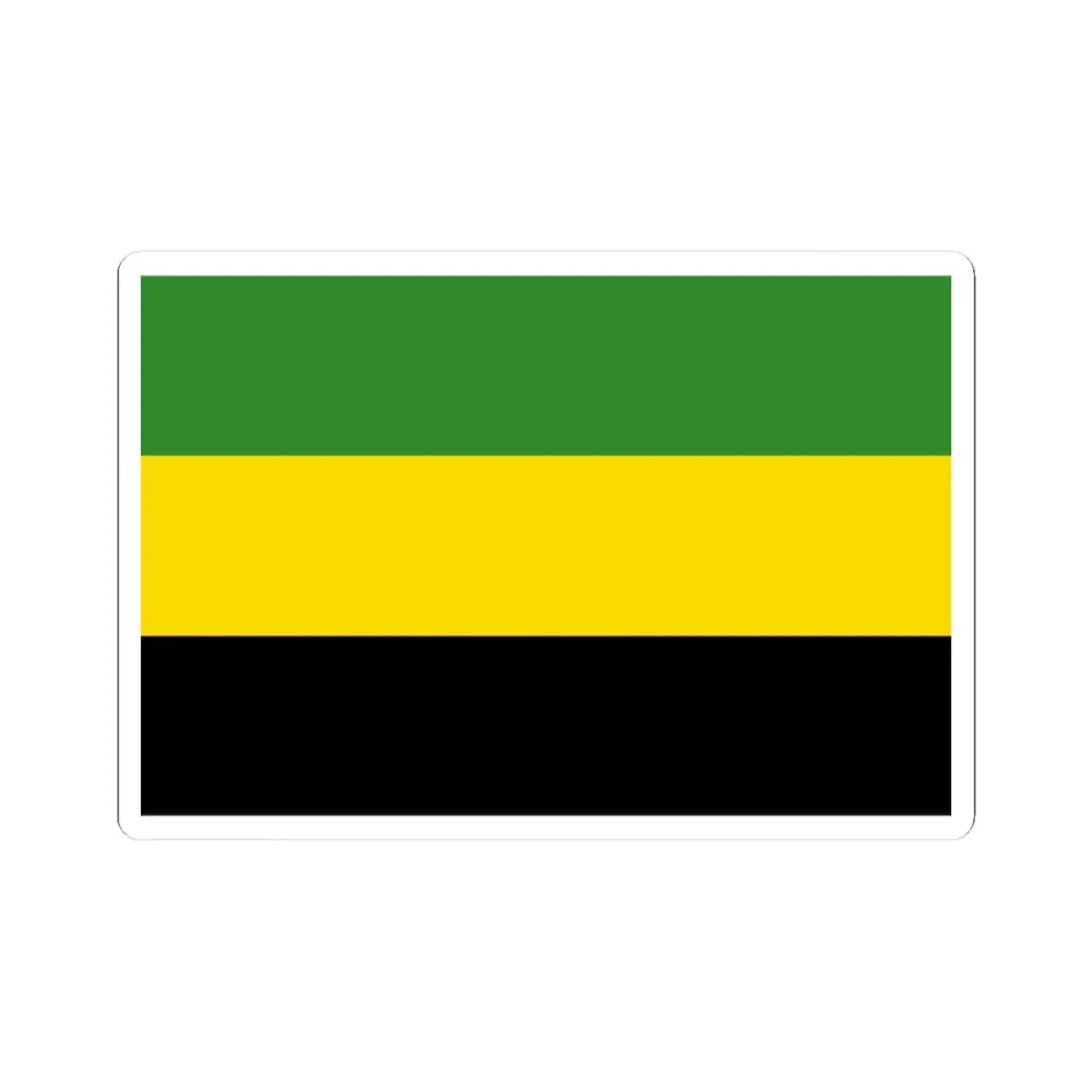 First proposed flag of Jamaica (Jamaica) STICKER Vinyl Kiss-Cut Decal 3 Inch White - The Sticker Space