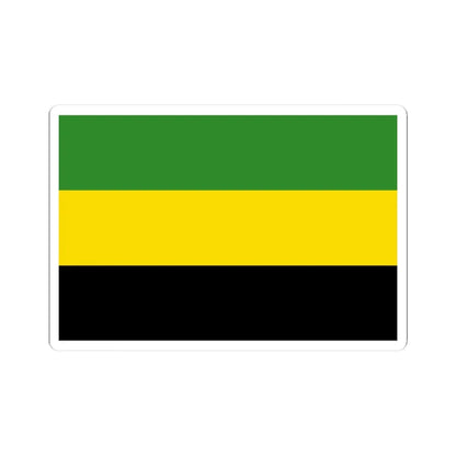 First proposed flag of Jamaica (Jamaica) STICKER Vinyl Kiss-Cut Decal 3 Inch White - The Sticker Space
