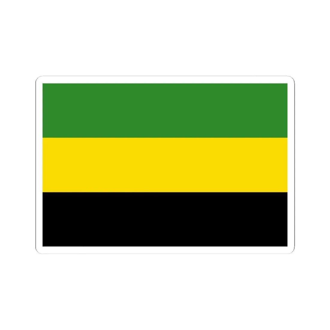 First proposed flag of Jamaica (Jamaica) STICKER Vinyl Kiss-Cut Decal 4 Inch White - The Sticker Space