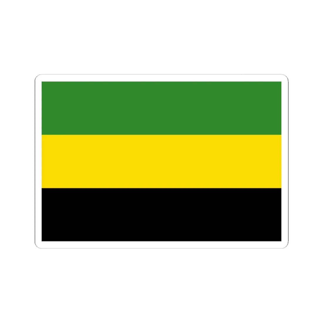 First proposed flag of Jamaica (Jamaica) STICKER Vinyl Kiss-Cut Decal 6 Inch White - The Sticker Space