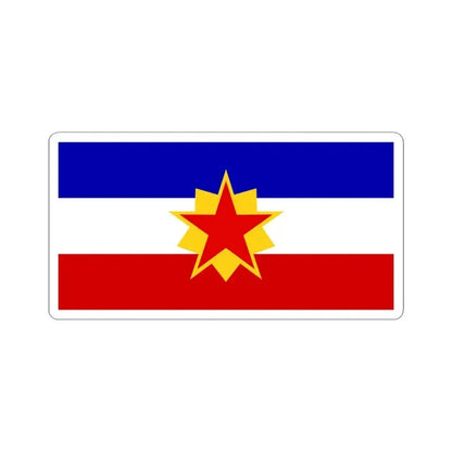 First Proposed Flag of the Peoples Republic of Bosnia and Herzegovina (Bosnia and Herzegovina) STICKER Vinyl Kiss-Cut Decal 3 Inch White - The Sticker Space