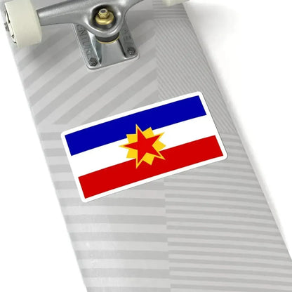 First Proposed Flag of the Peoples Republic of Bosnia and Herzegovina (Bosnia and Herzegovina) STICKER Vinyl Kiss-Cut Decal - The Sticker Space