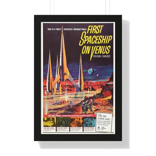 FIRST SPACESHIP ON VENUS 1960 - Framed Movie Poster 16″ x 24″ Black - The Sticker Space
