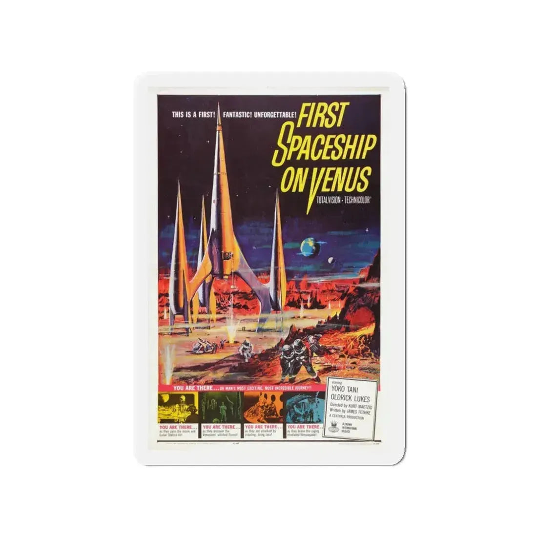 FIRST SPACESHIP ON VENUS 1960 Movie Poster - Refrigerator Magnet 3 Inch - The Sticker Space