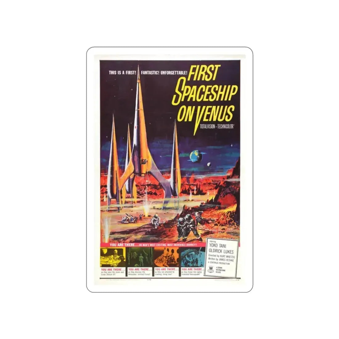 FIRST SPACESHIP ON VENUS 1960 Movie Poster STICKER Vinyl Die-Cut Decal - The Sticker Space