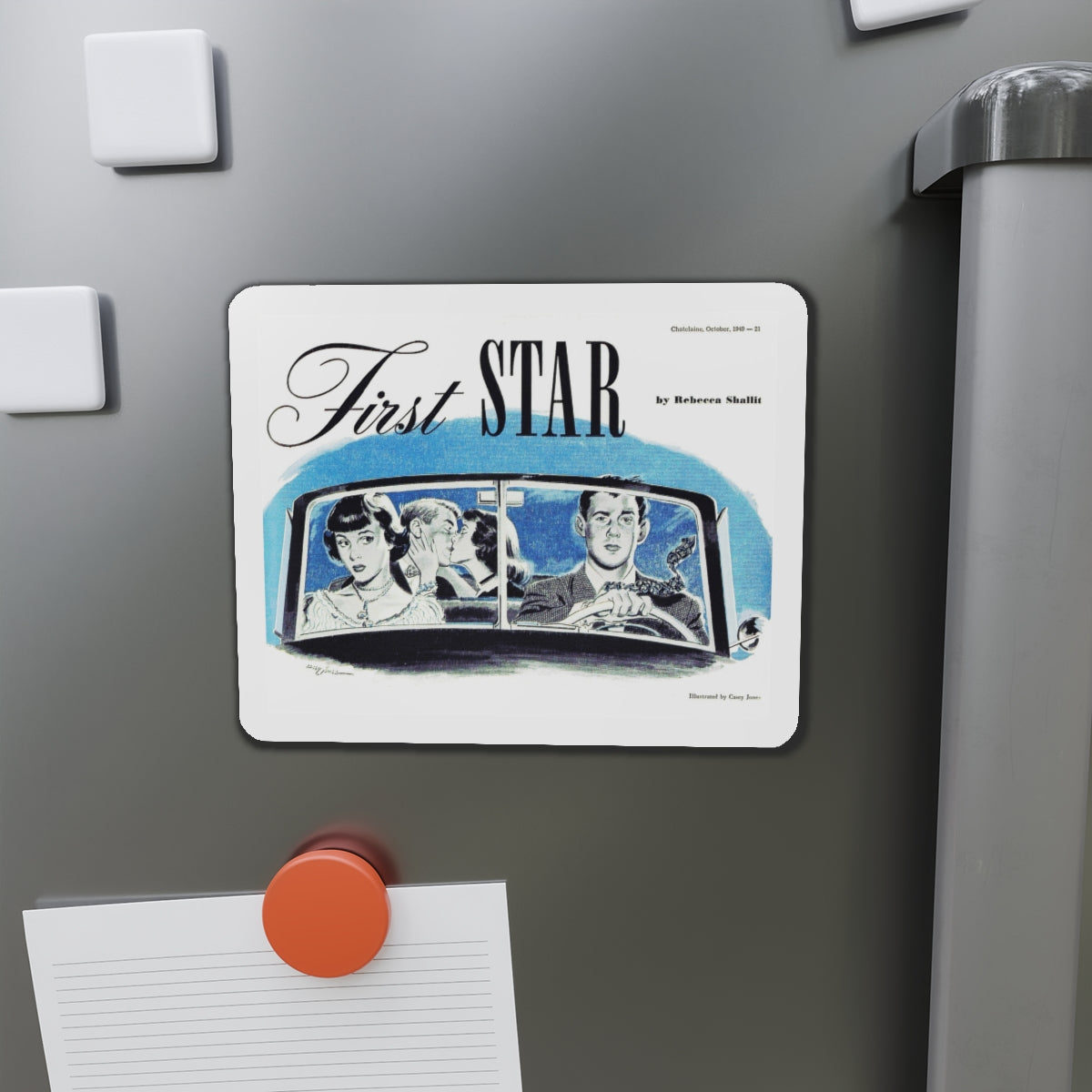 First Star, Chatelaine, October 1949 (Magazine Illustration) Refrigerator Magnet-The Sticker Space