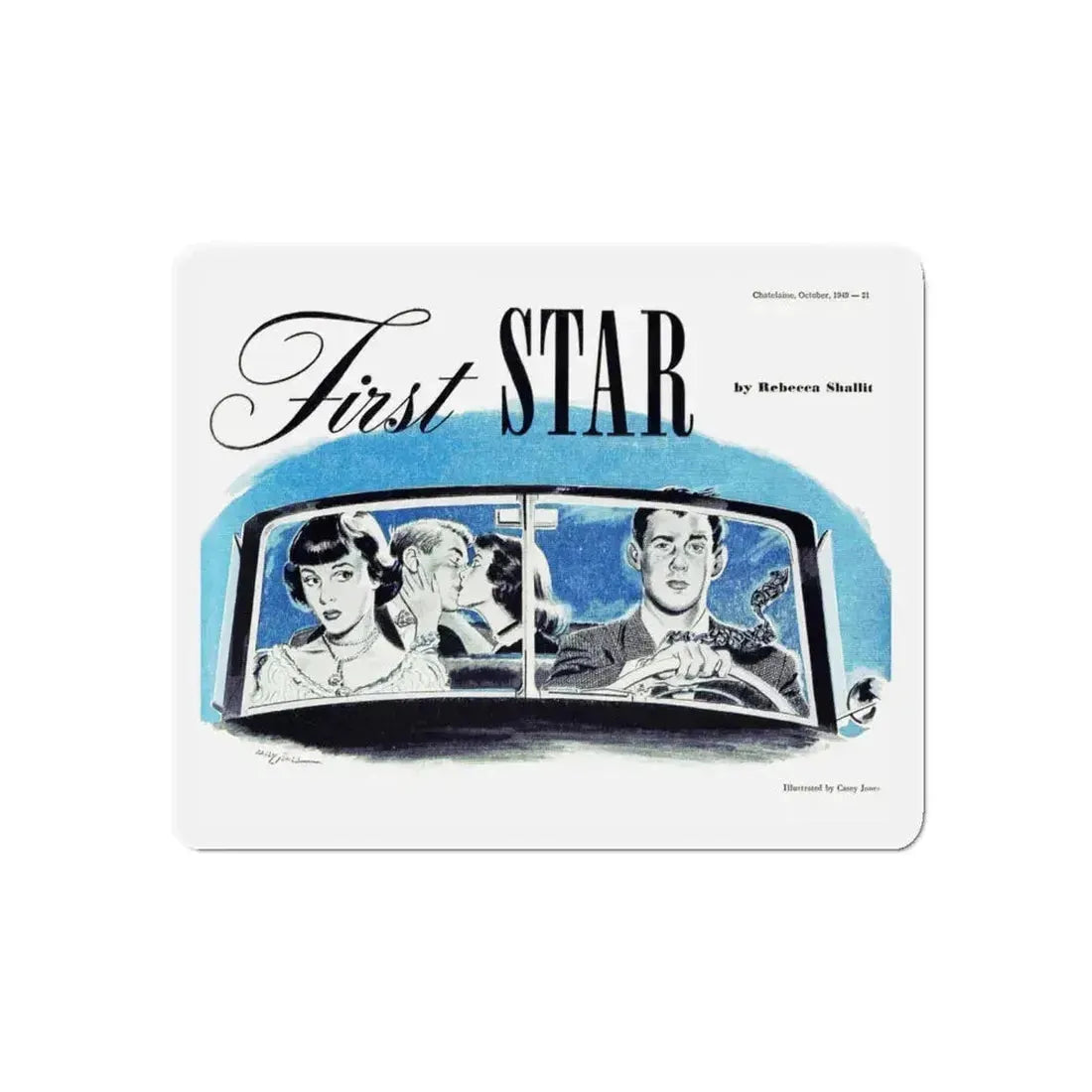 First Star, Chatelaine, October 1949 (Magazine Illustration) Refrigerator Magnet 4 Inch Die-Cut - The Sticker Space
