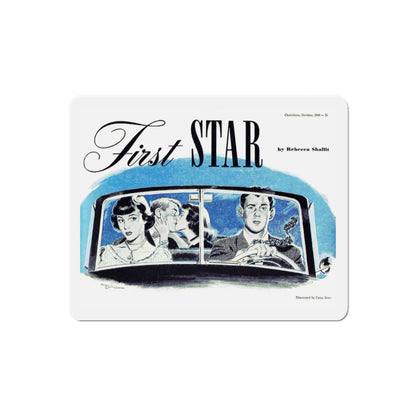 First Star, Chatelaine, October 1949 (Magazine Illustration) Refrigerator Magnet-6" × 6"-The Sticker Space