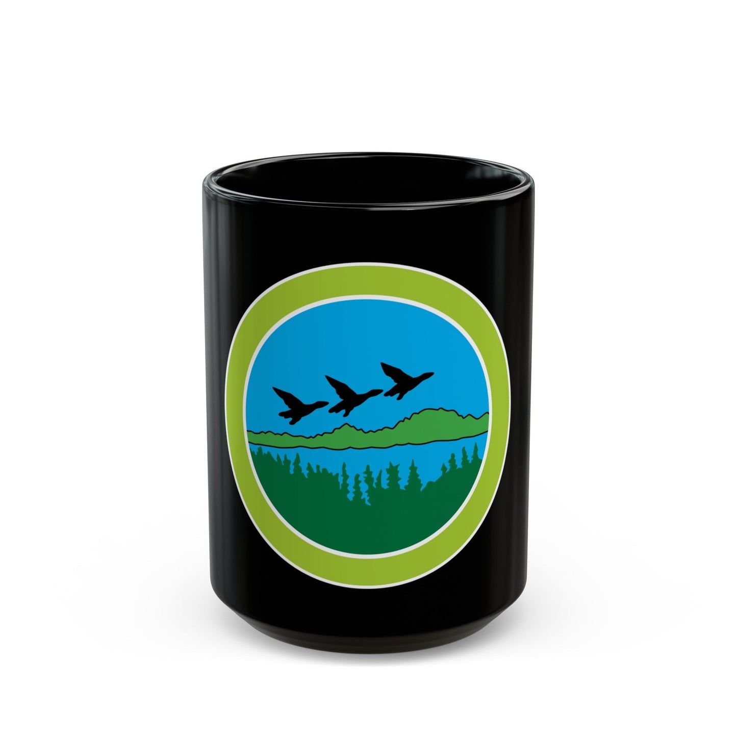 Fish and Wildlife Management (Boy Scout Merit Badge) Black Coffee Mug-15oz-The Sticker Space