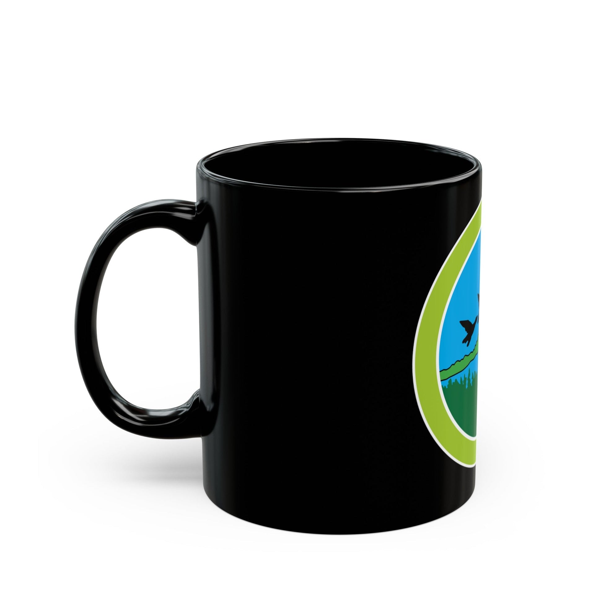 Fish and Wildlife Management (Boy Scout Merit Badge) Black Coffee Mug-The Sticker Space