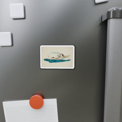 Fisherman Illustration (Magazine Illustration) Refrigerator Magnet-The Sticker Space