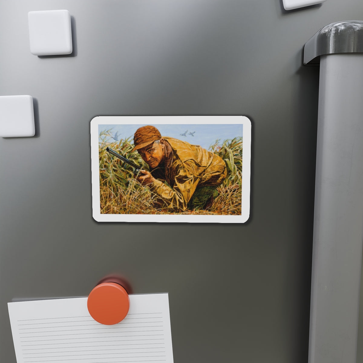 Fishing and hunting illustrations (2) (Magazine Illustration) Refrigerator Magnet-The Sticker Space