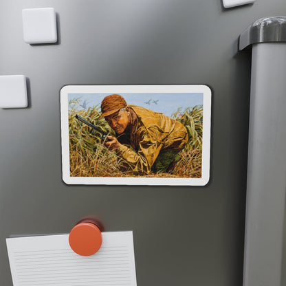 Fishing and hunting illustrations (2) (Magazine Illustration) Refrigerator Magnet-The Sticker Space