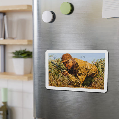 Fishing and hunting illustrations (2) (Magazine Illustration) Refrigerator Magnet-The Sticker Space