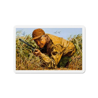 Fishing and hunting illustrations (2) (Magazine Illustration) Refrigerator Magnet 2 Inch Die-Cut - The Sticker Space
