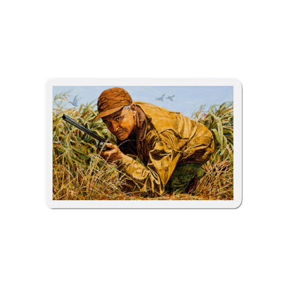 Fishing and hunting illustrations (2) (Magazine Illustration) Refrigerator Magnet-4" x 4"-The Sticker Space