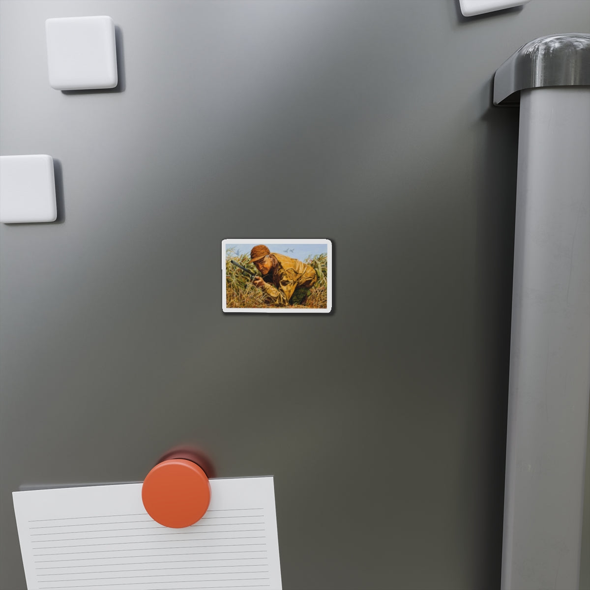 Fishing and hunting illustrations (2) (Magazine Illustration) Refrigerator Magnet-The Sticker Space