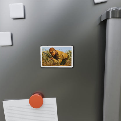 Fishing and hunting illustrations (2) (Magazine Illustration) Refrigerator Magnet-The Sticker Space