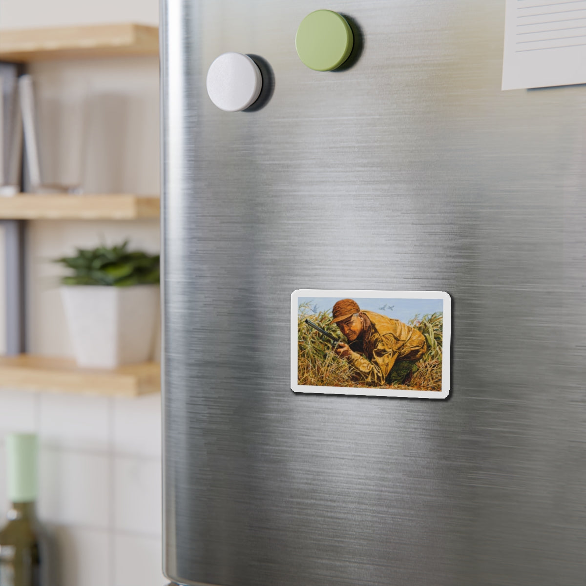 Fishing and hunting illustrations (2) (Magazine Illustration) Refrigerator Magnet-The Sticker Space