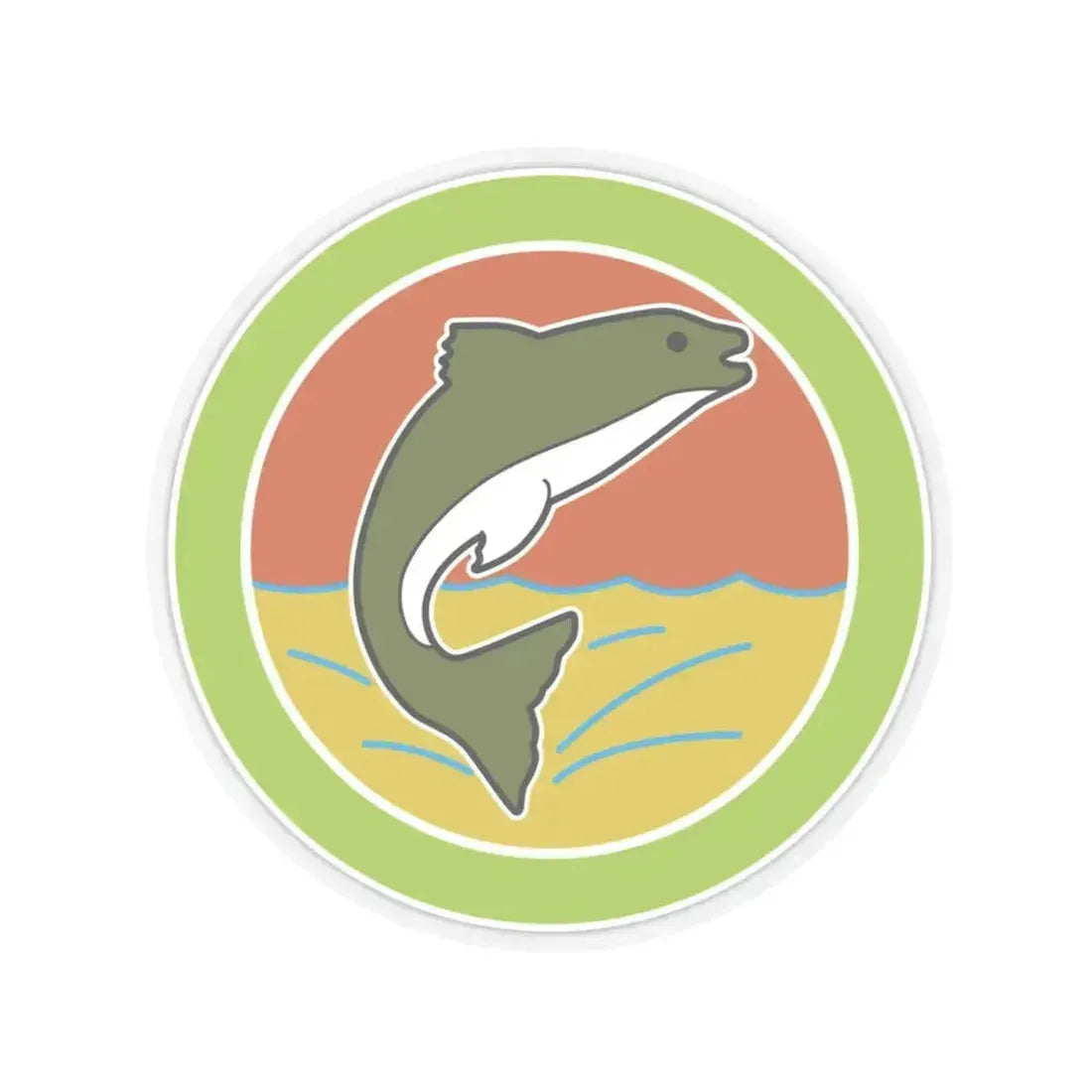 Fishing (Boy Scout Merit Badge) STICKER Vinyl Kiss-Cut Decal 3 Inch Transparent - The Sticker Space