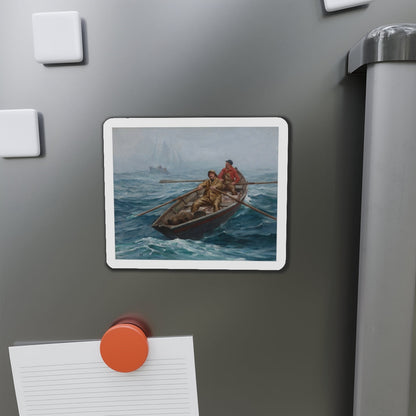 Fishing on Grand Banks , 1938 (Magazine Illustration) Refrigerator Magnet-The Sticker Space