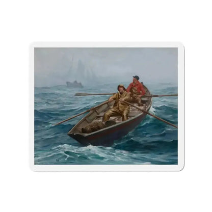Fishing on Grand Banks , 1938 (Magazine Illustration) Refrigerator Magnet - The Sticker Space