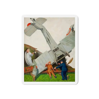 Fisk Co.--Time to Retire, advertising illustration (Magazine Illustration) Refrigerator Magnet - The Sticker Space