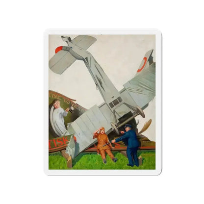 Fisk Co.--Time to Retire, advertising illustration (Magazine Illustration) Refrigerator Magnet - The Sticker Space