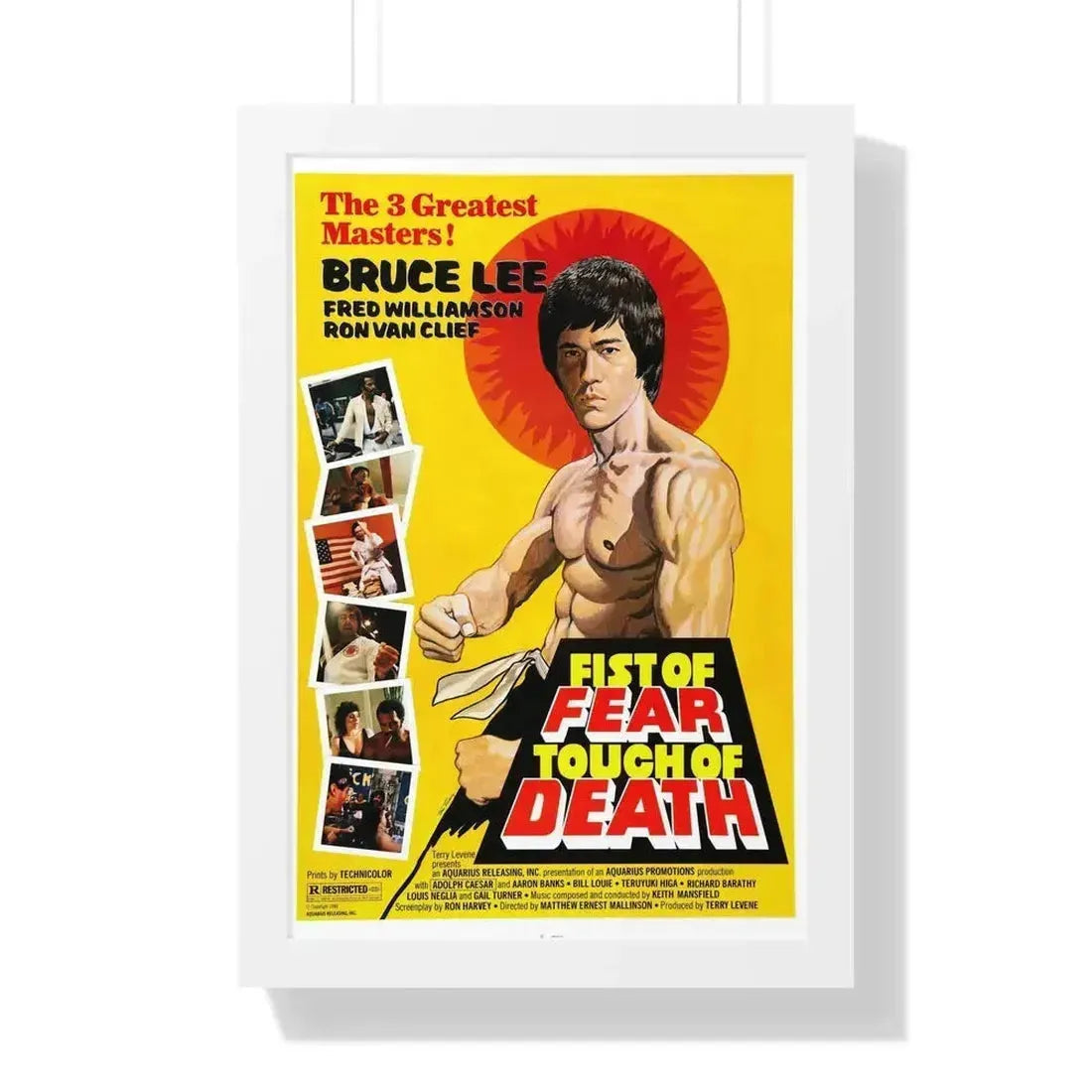 FIST OF FEAR TOUCH OF DEATH 1980 - Framed Movie Poster 16″ x 24″ White - The Sticker Space