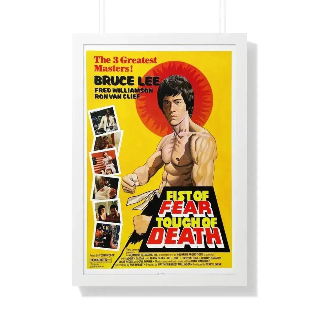 FIST OF FEAR TOUCH OF DEATH 1980 - Framed Movie Poster 20" x 30" White - The Sticker Space