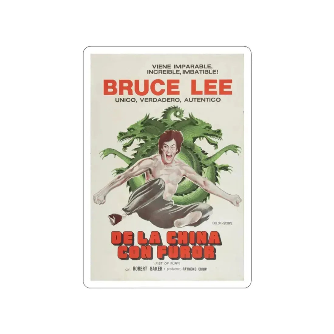 FIST OF FURY (2) 1972 Movie Poster STICKER Vinyl Die-Cut Decal 2 Inch - The Sticker Space