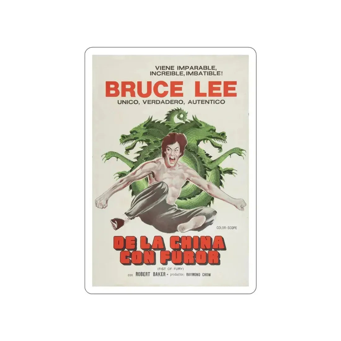 FIST OF FURY (2) 1972 Movie Poster STICKER Vinyl Die-Cut Decal 3 Inch - The Sticker Space