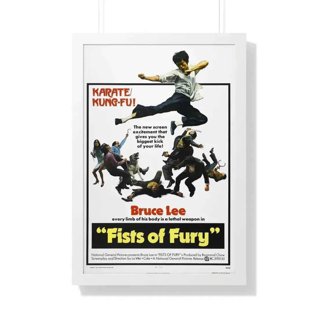 FIST OF FURY (3) 1972 - Framed Movie Poster 20" x 30" White - The Sticker Space