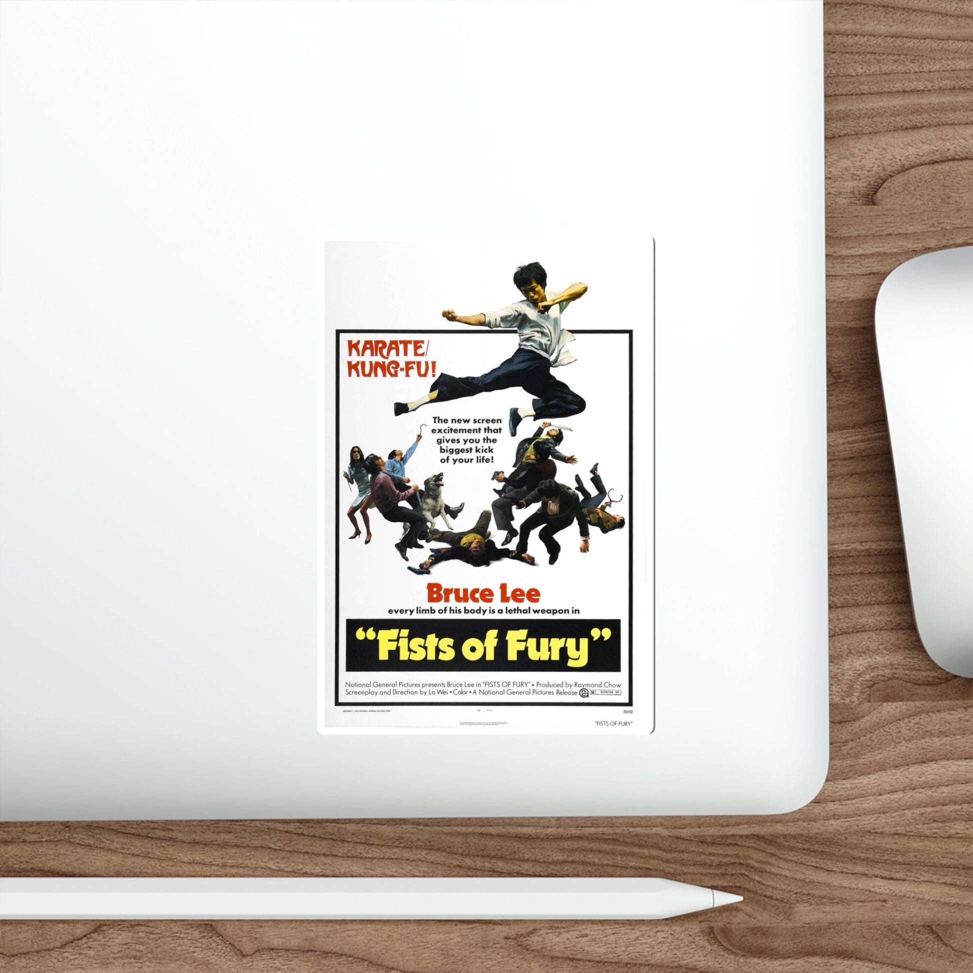 FIST OF FURY (3) 1972 Movie Poster STICKER Vinyl Die-Cut Decal-The Sticker Space