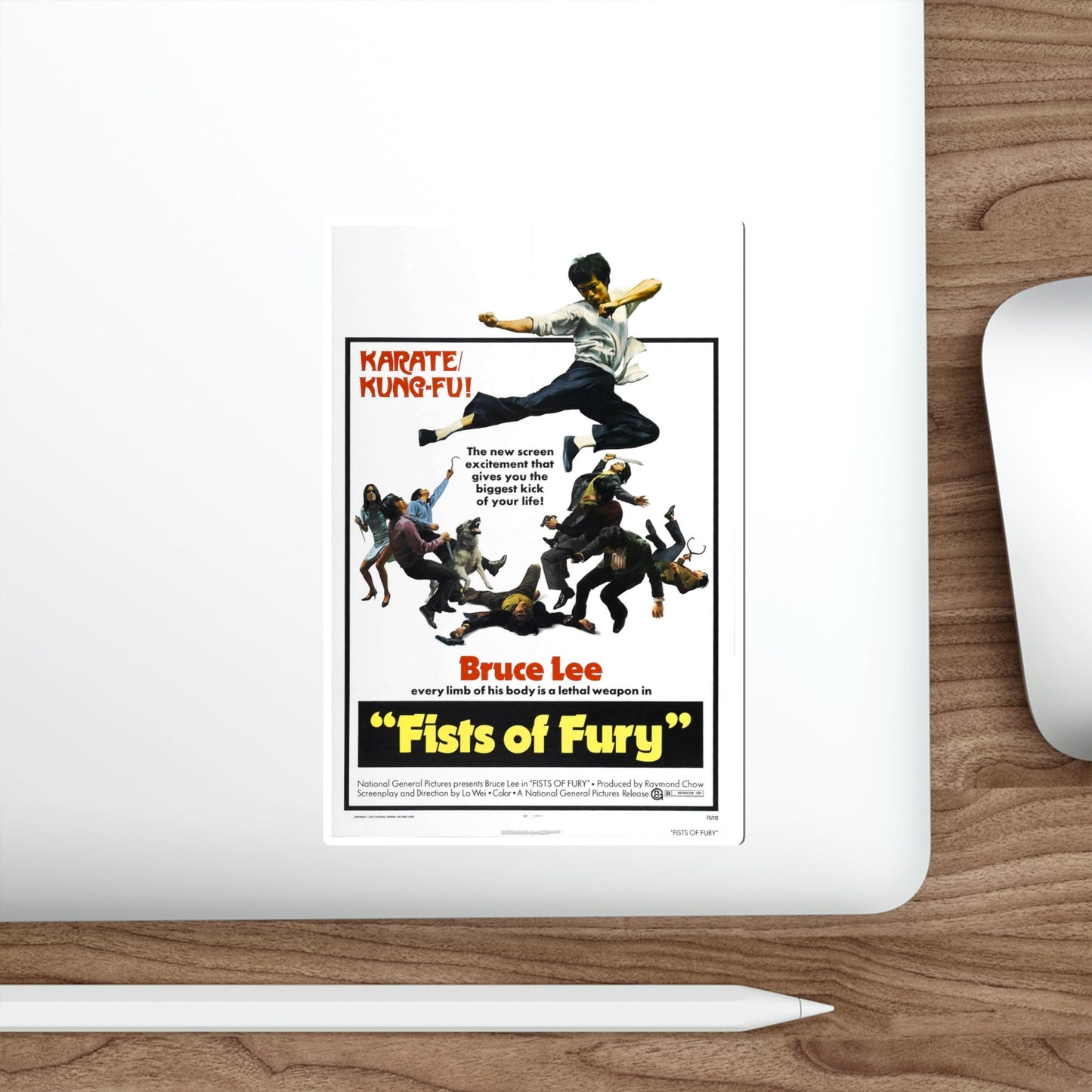 FIST OF FURY (3) 1972 Movie Poster STICKER Vinyl Die-Cut Decal-The Sticker Space