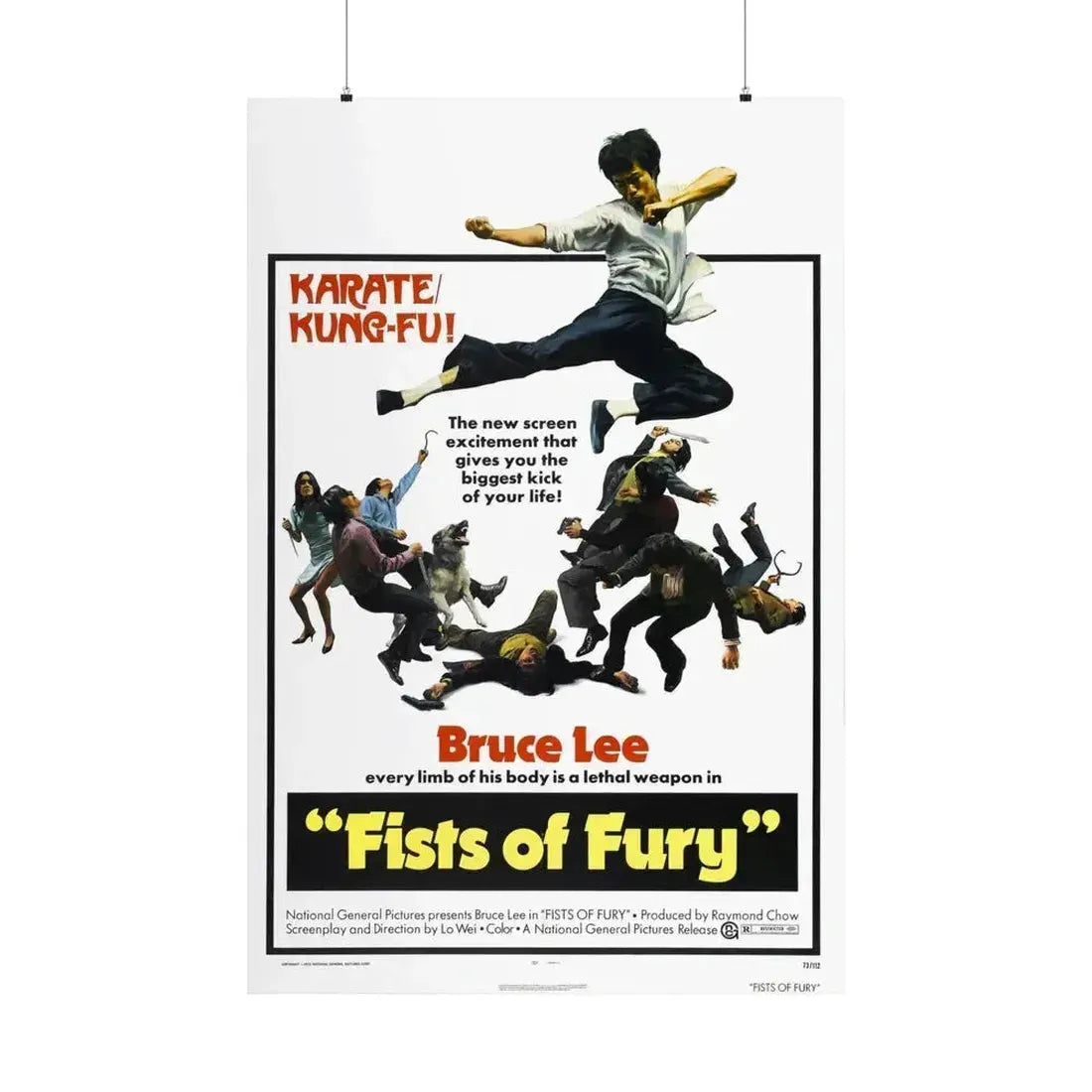FIST OF FURY (3) 1972 - Paper Movie Poster 36" x 54" Matte - The Sticker Space
