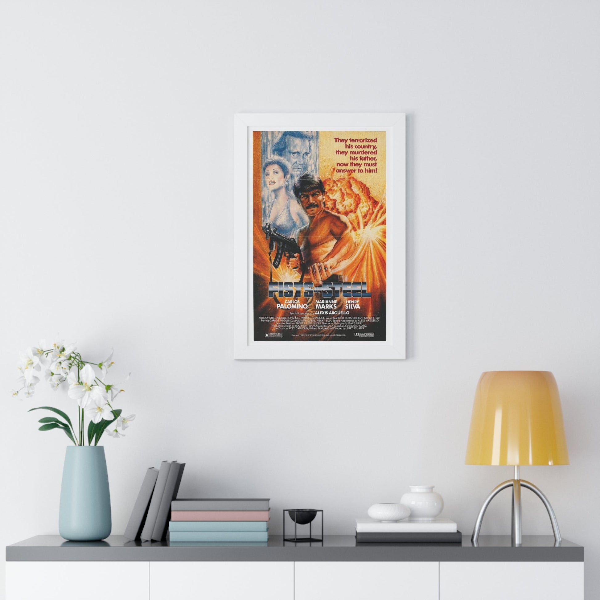 FISTS OF STEEL 1989 - Framed Movie Poster-The Sticker Space