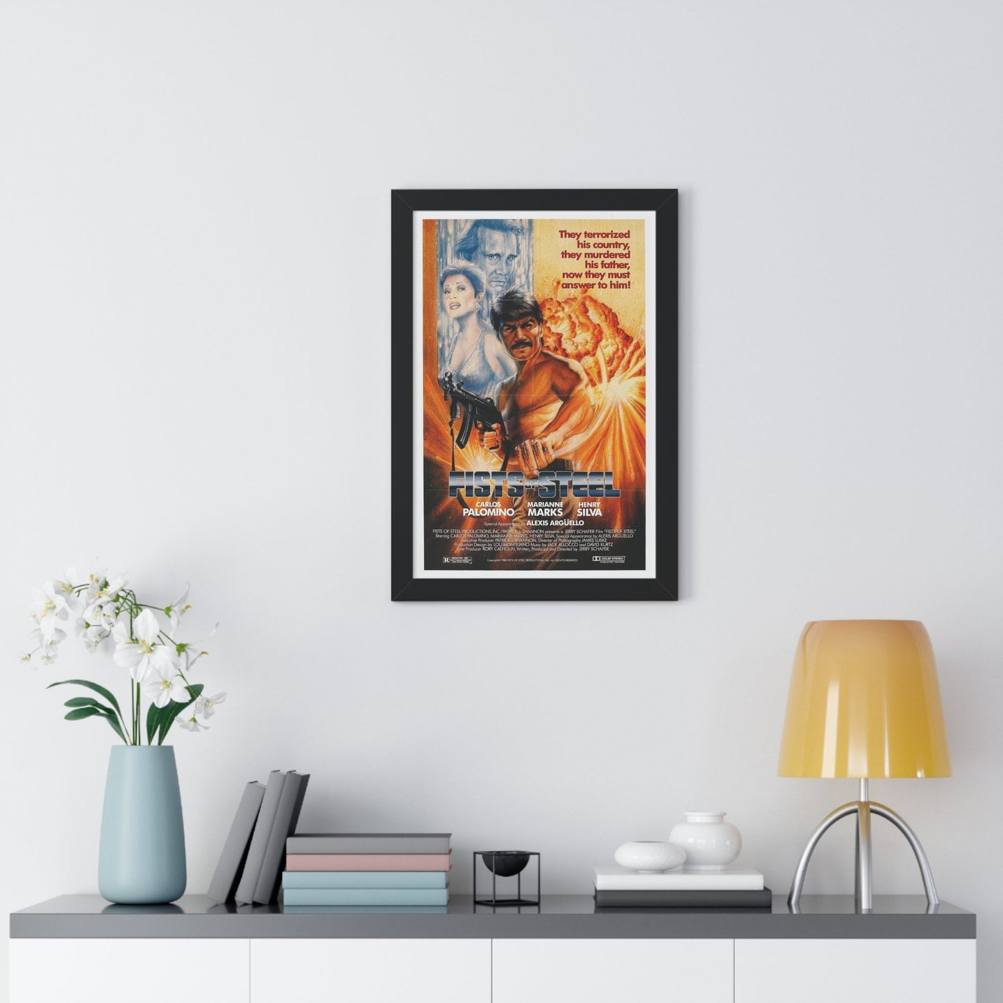 FISTS OF STEEL 1989 - Framed Movie Poster-The Sticker Space