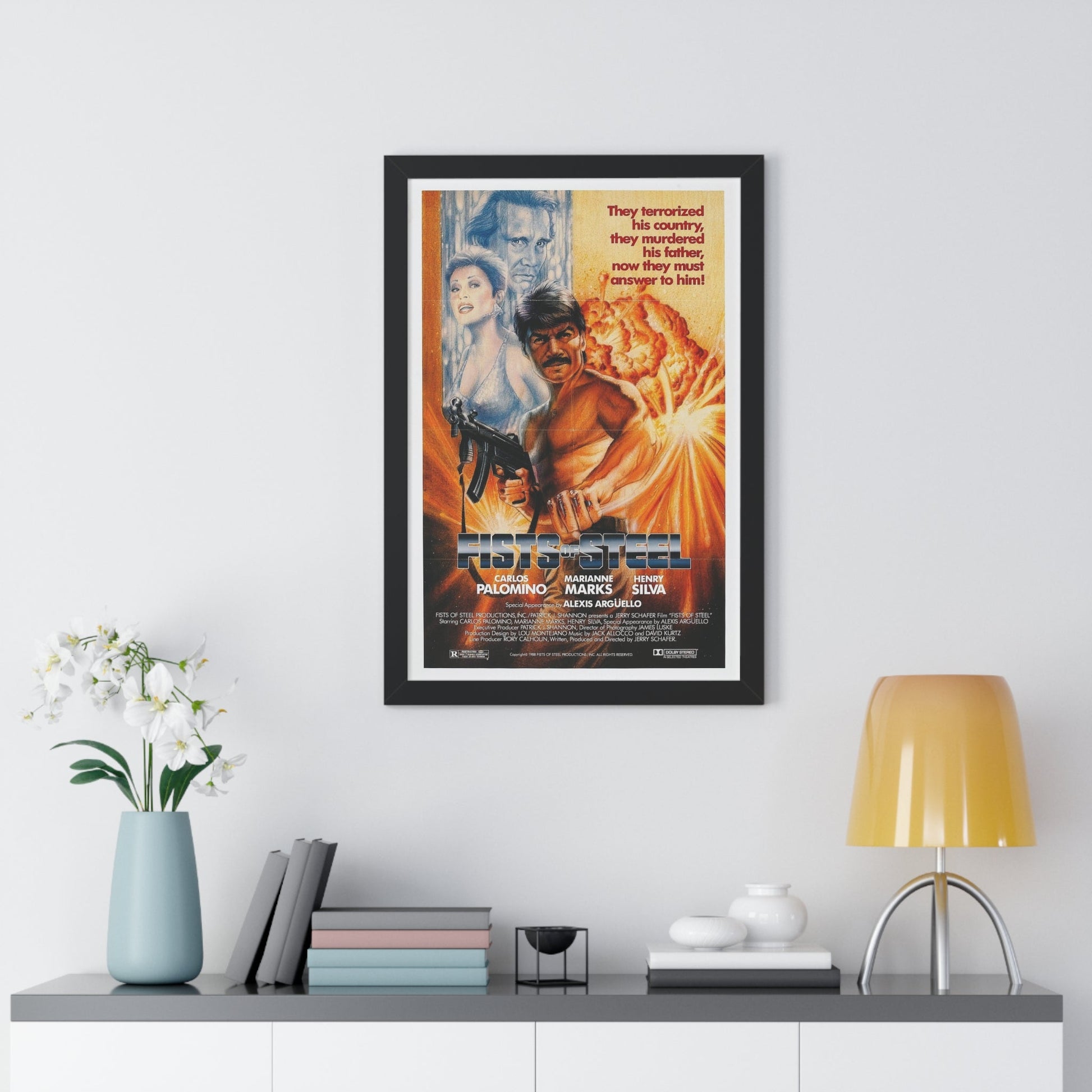 FISTS OF STEEL 1989 - Framed Movie Poster-The Sticker Space