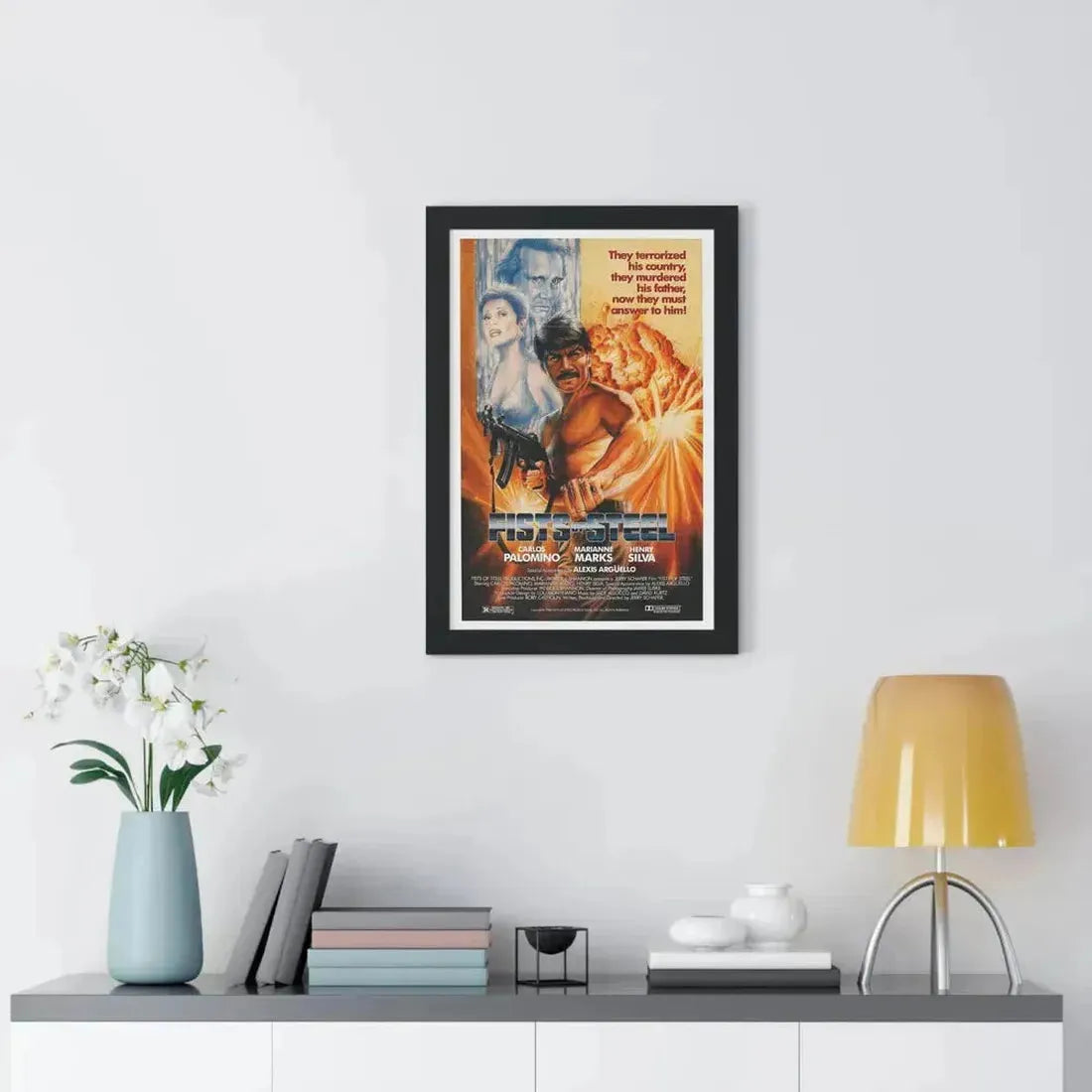 FISTS OF STEEL 1989 - Framed Movie Poster - The Sticker Space