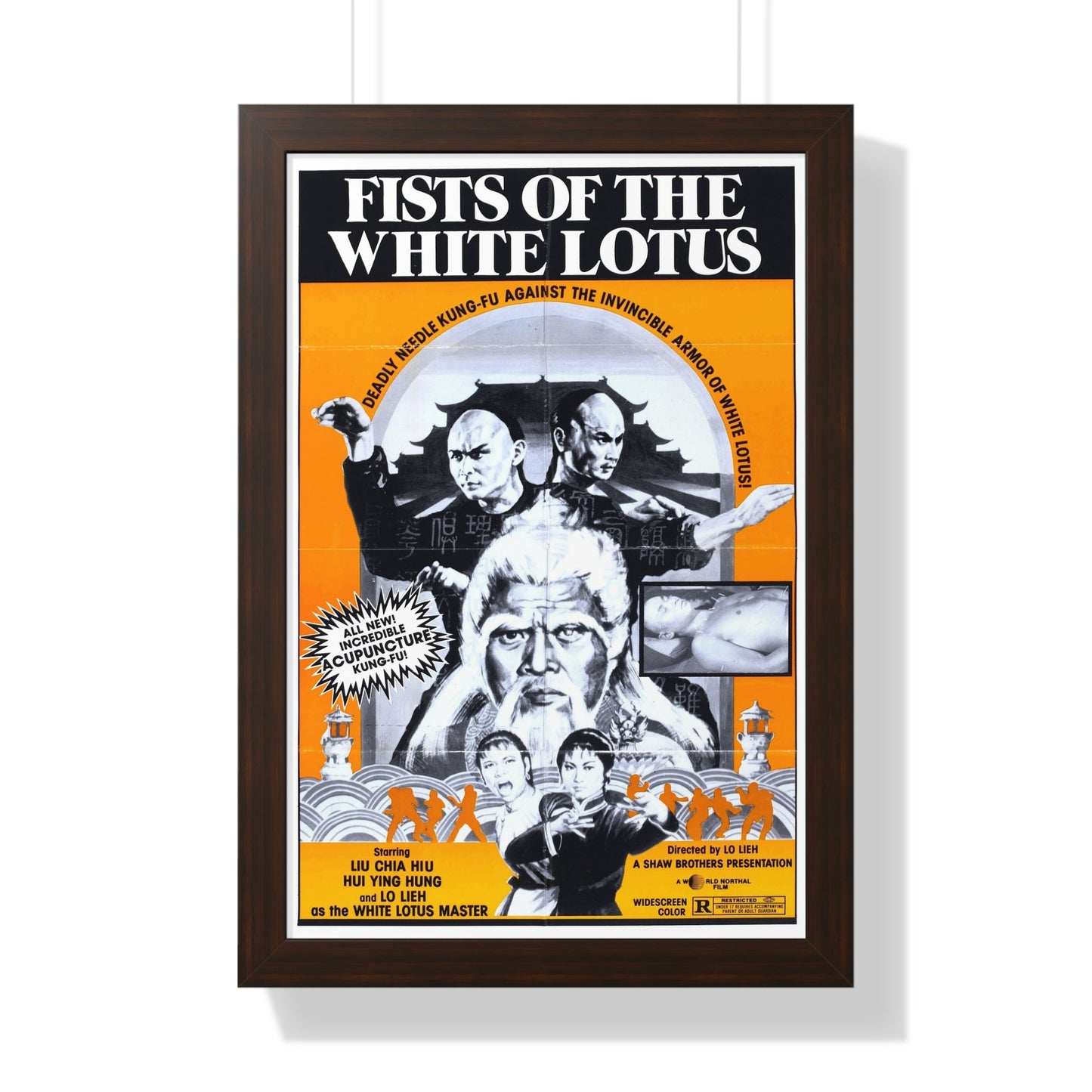 FISTS OF THE WHITE LOTUS 1980 - Framed Movie Poster-16″ x 24″-The Sticker Space