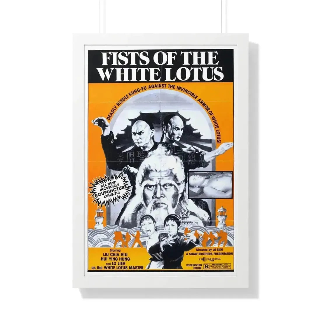 FISTS OF THE WHITE LOTUS 1980 - Framed Movie Poster - The Sticker Space