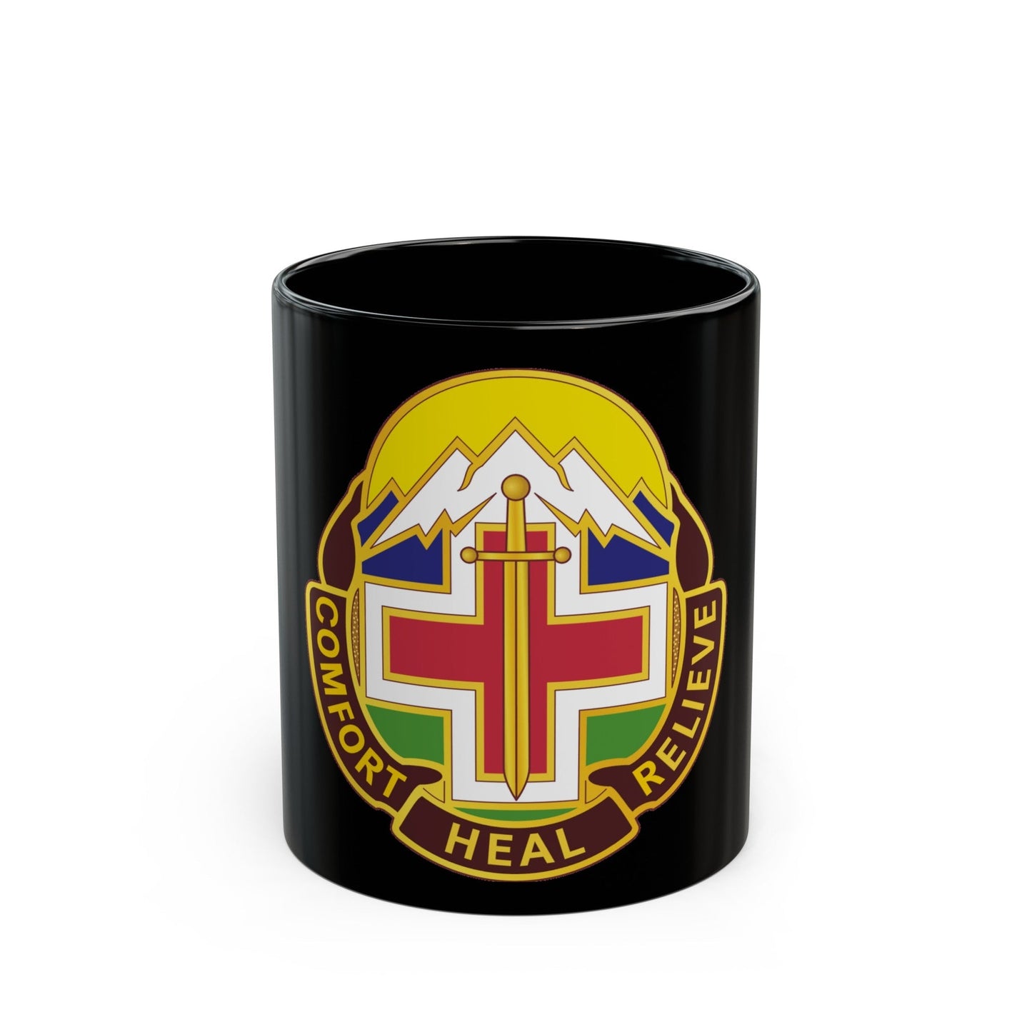 Fitzsimons Medical Center (U.S. Army) Black Coffee Mug-11oz-The Sticker Space