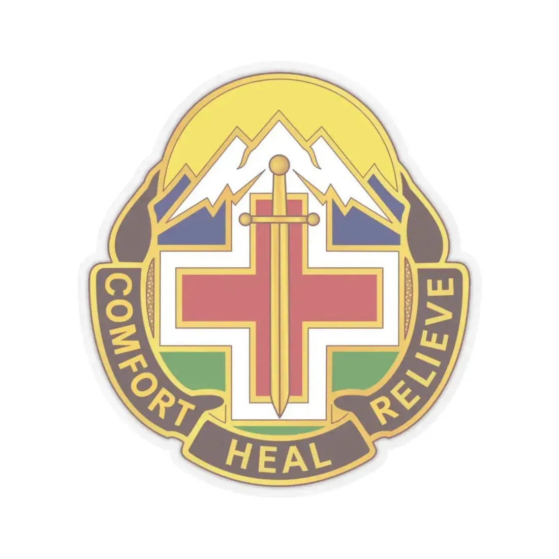 Fitzsimons Medical Center (U.S. Army) STICKER Vinyl Kiss-Cut Decal 3 Inch Transparent - The Sticker Space