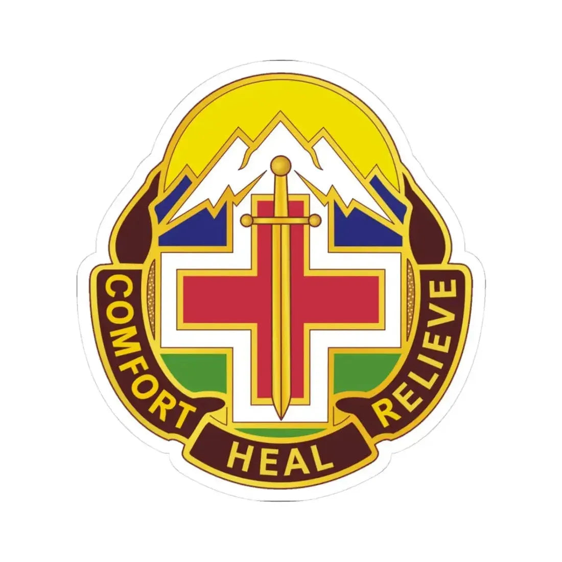 Fitzsimons Medical Center (U.S. Army) STICKER Vinyl Kiss-Cut Decal 3 Inch White - The Sticker Space