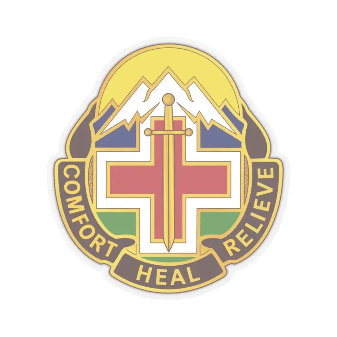 Fitzsimons Medical Center (U.S. Army) STICKER Vinyl Kiss-Cut Decal 4 Inch Transparent - The Sticker Space