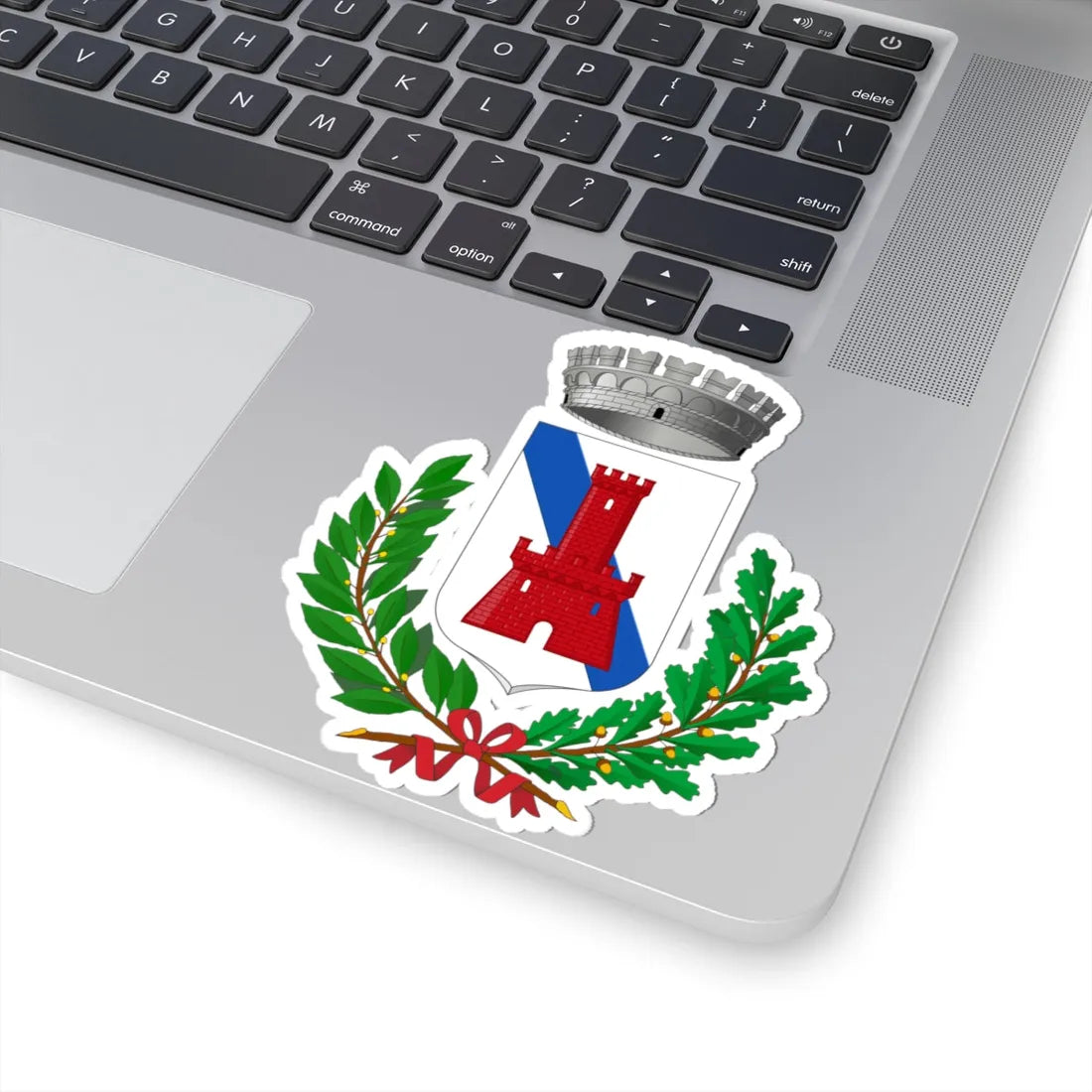 Fiumefreddo di Sicilia-Stemma (Italy) (Coat of Arms) STICKER Vinyl Kiss-Cut Decal - The Sticker Space