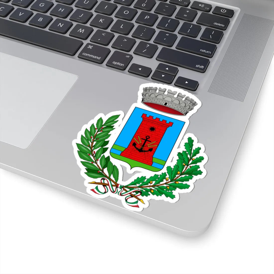 Fiumicino-Stemma (Italy) (Coat of Arms) STICKER Vinyl Kiss-Cut Decal - The Sticker Space