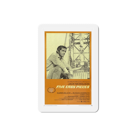 Five Easy Pieces 1970 Movie Poster Die-Cut Magnet-2 Inch-The Sticker Space