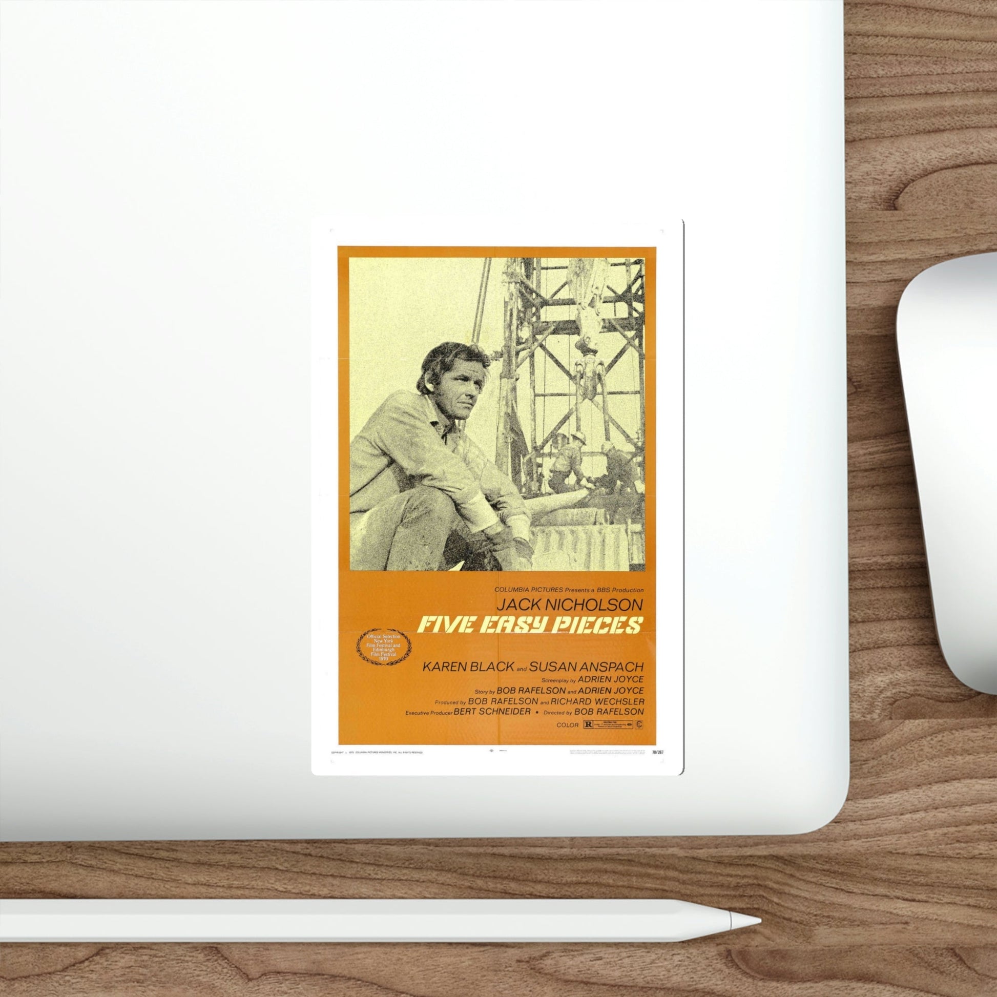 Five Easy Pieces 1970 Movie Poster STICKER Vinyl Die-Cut Decal-The Sticker Space